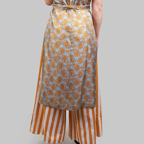 Beatrice B Wide Leg Trousers In Mustard, NWT - Picture 4 of 7